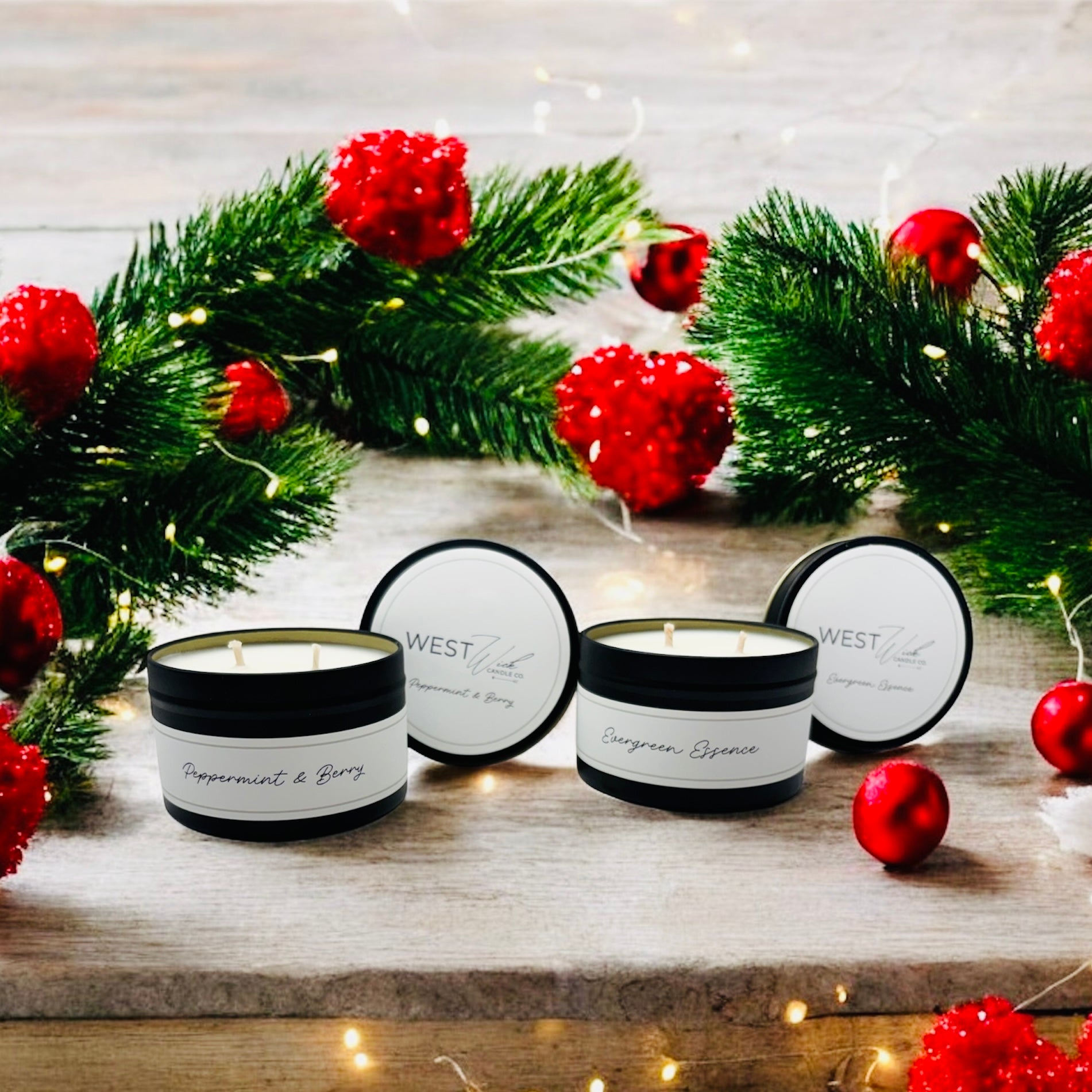 Black Luxe Holiday Candle Set