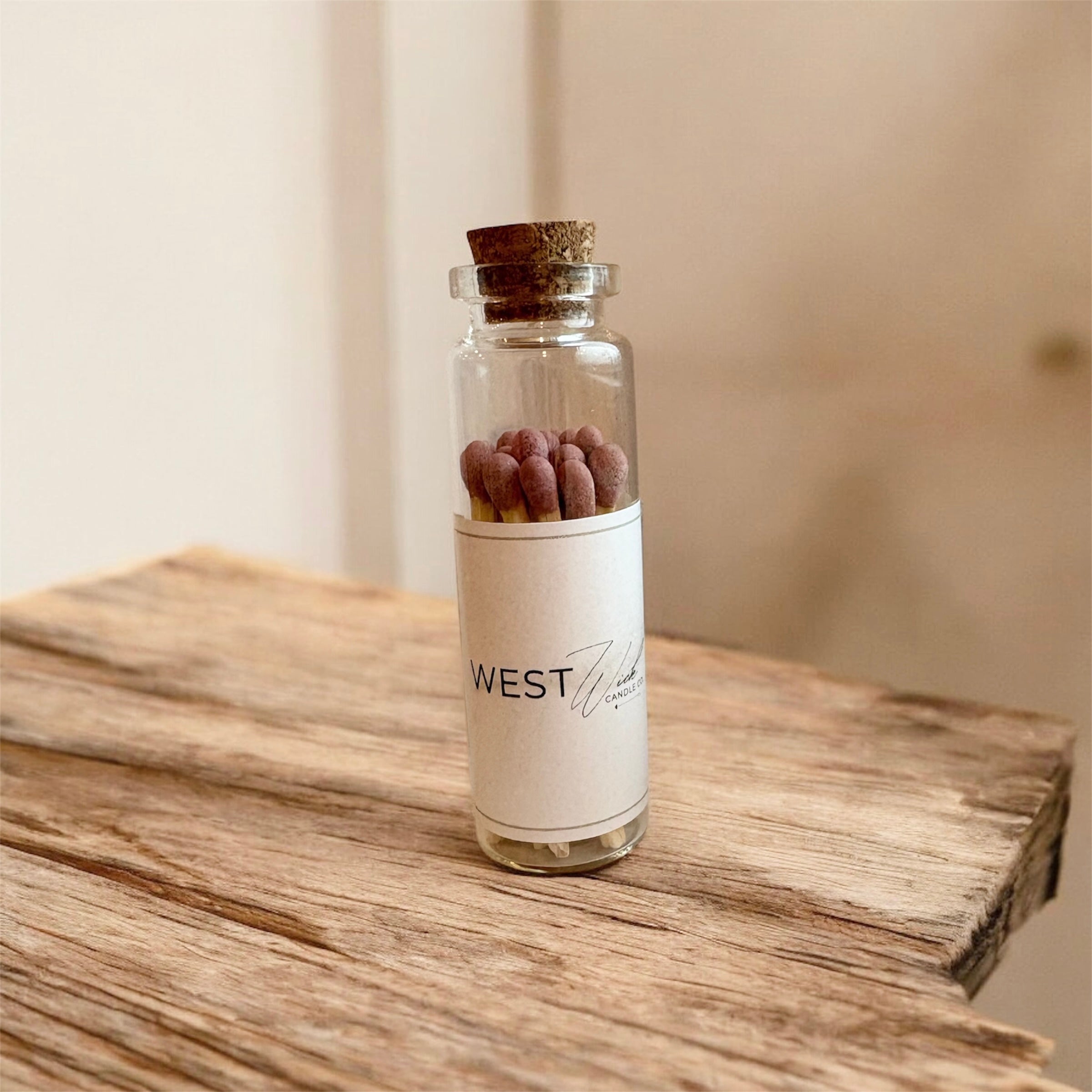 Dusty Rose Matches | Small Corked Vial