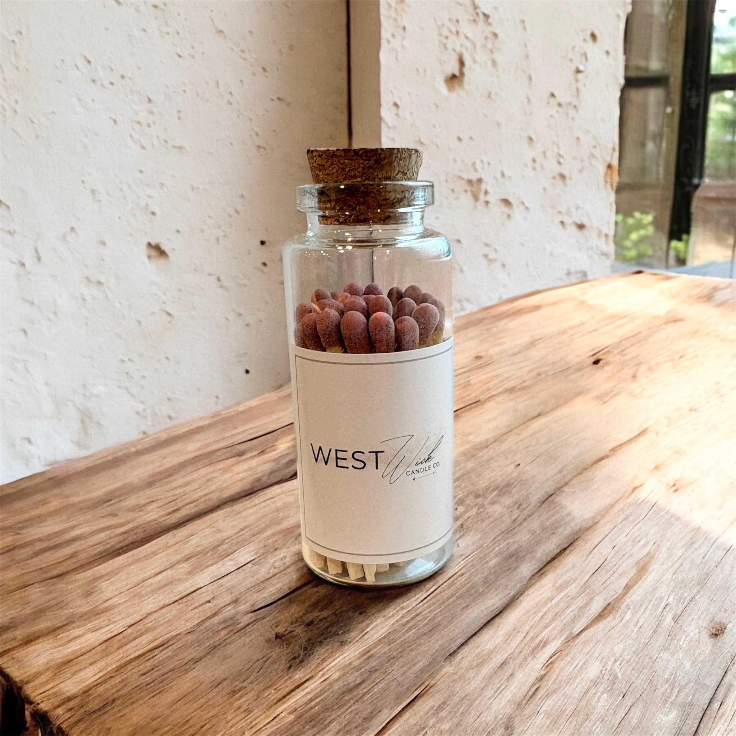 Dusty Rose Matches in Medium Corked Vial