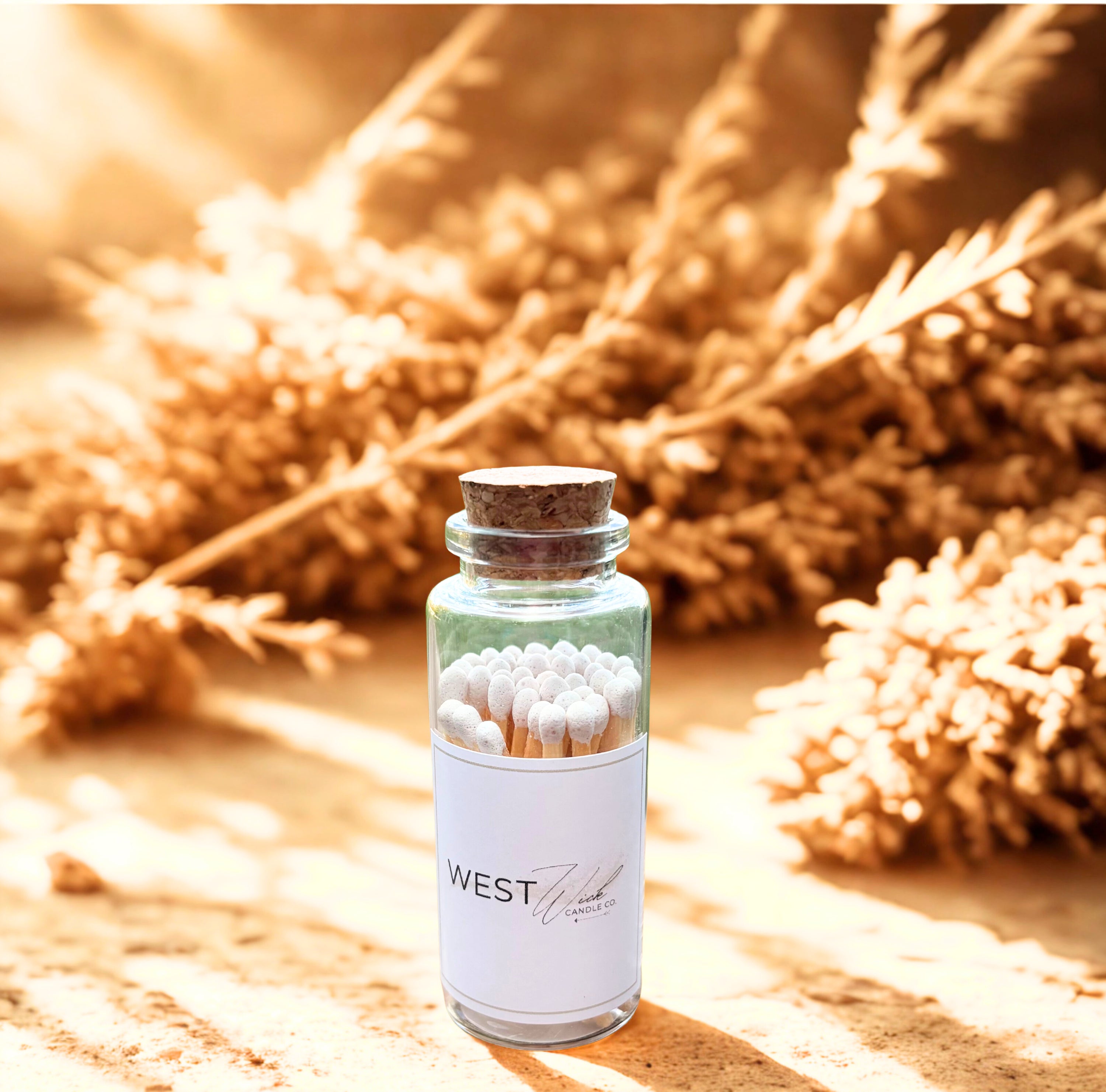 White Matches in Medium Corked Vial