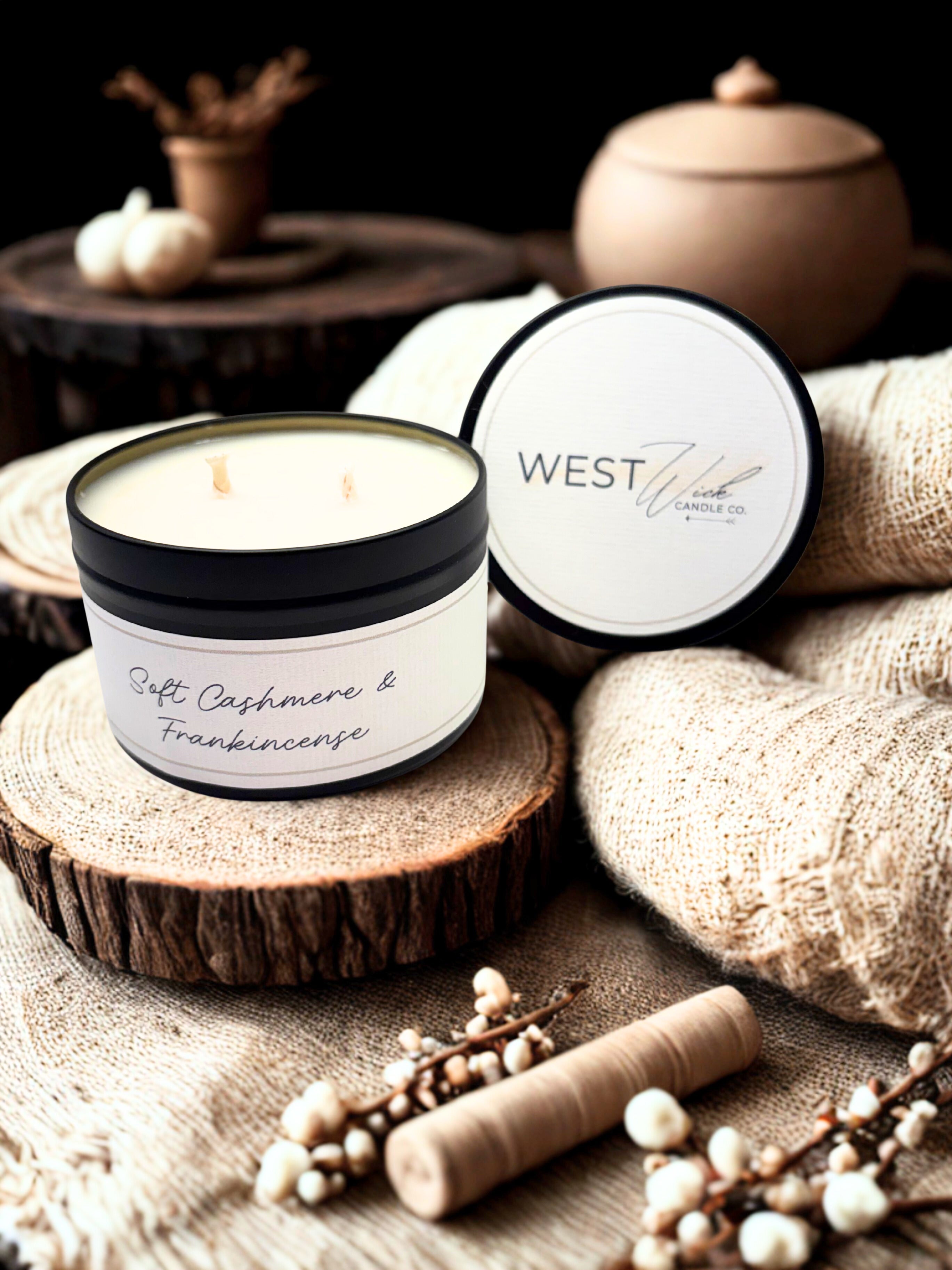 Soft Cashmere & Frankincense -Black Luxe Candle