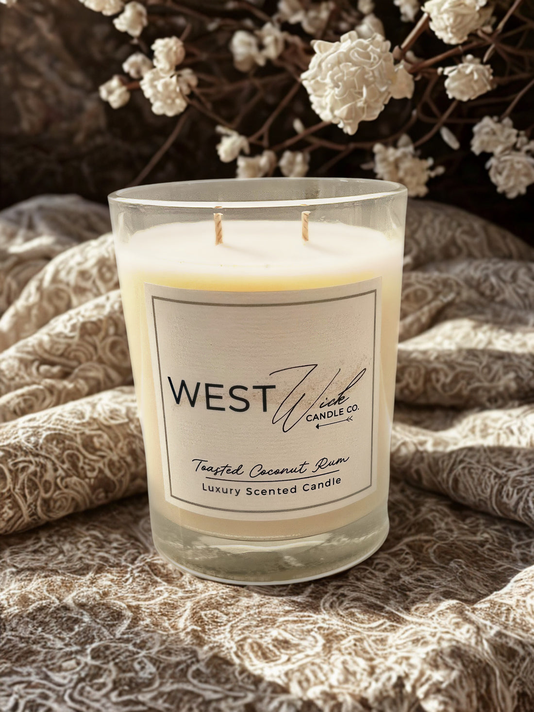 Toasted Coconut Rum Luxury Scented Candle
