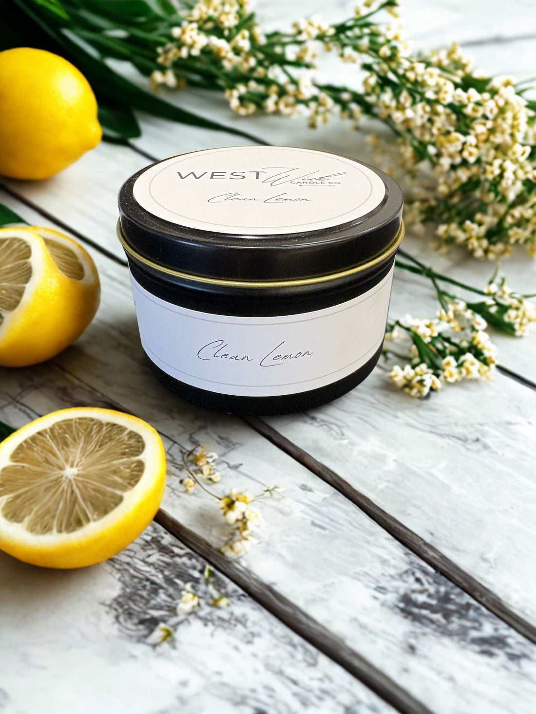 Clean Lemon Black Luxe Candle
