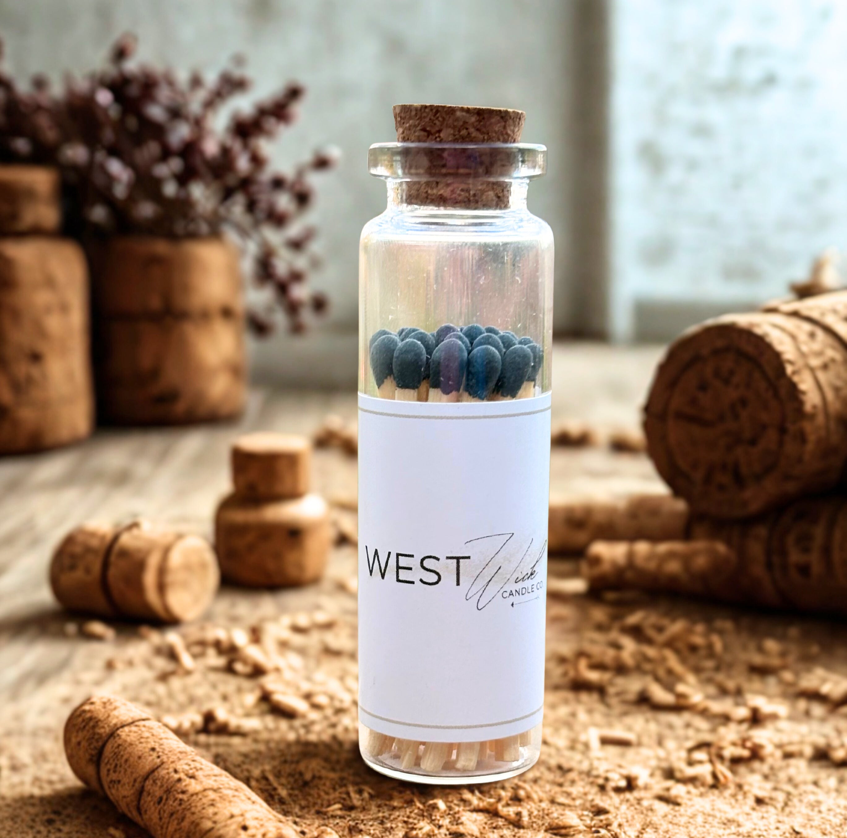 Black Matches | Small Corked Vial