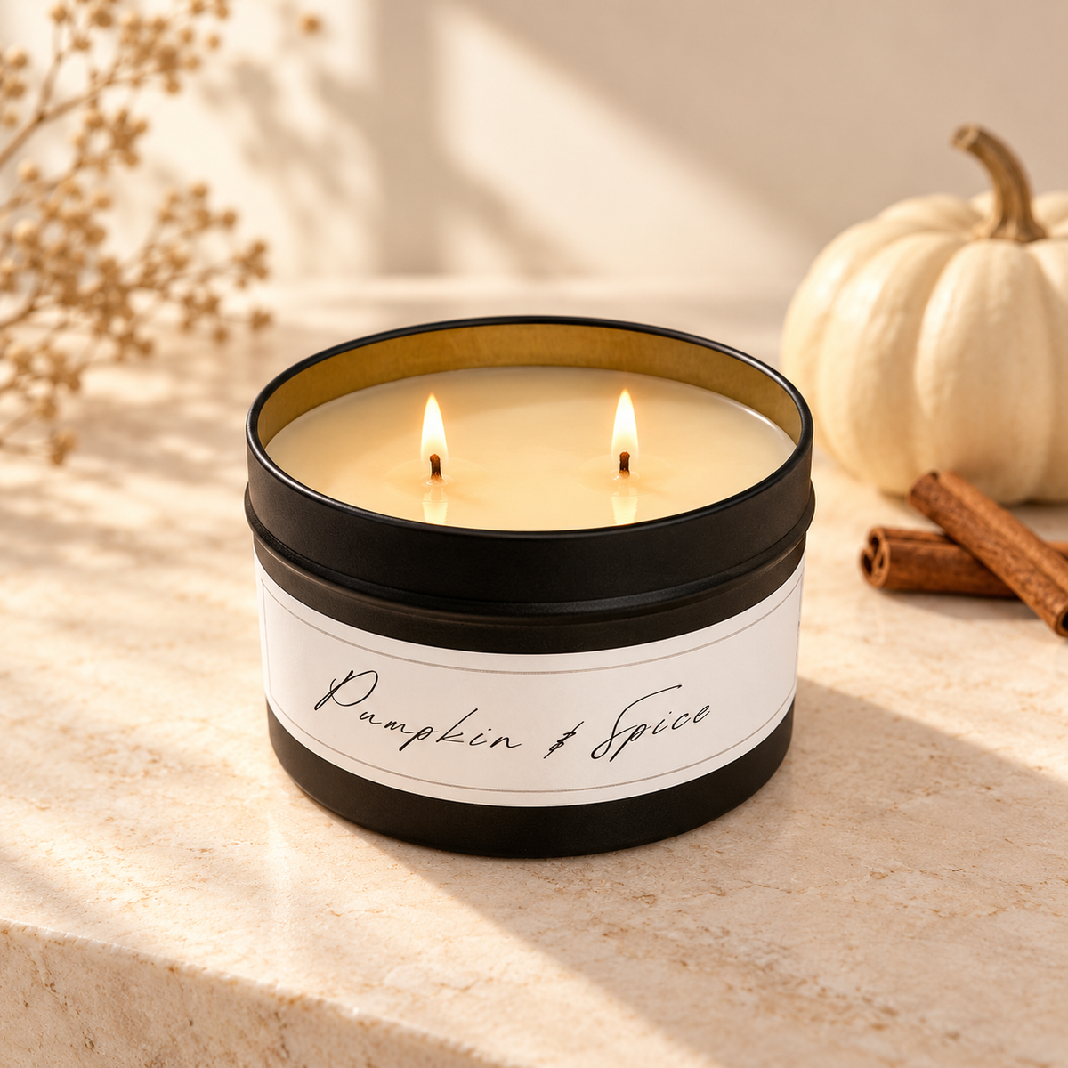 Pumpkin &amp; Spice | Black Luxe Candle