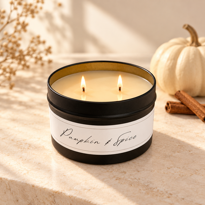Pumpkin &amp; Spice | Black Luxe Candle