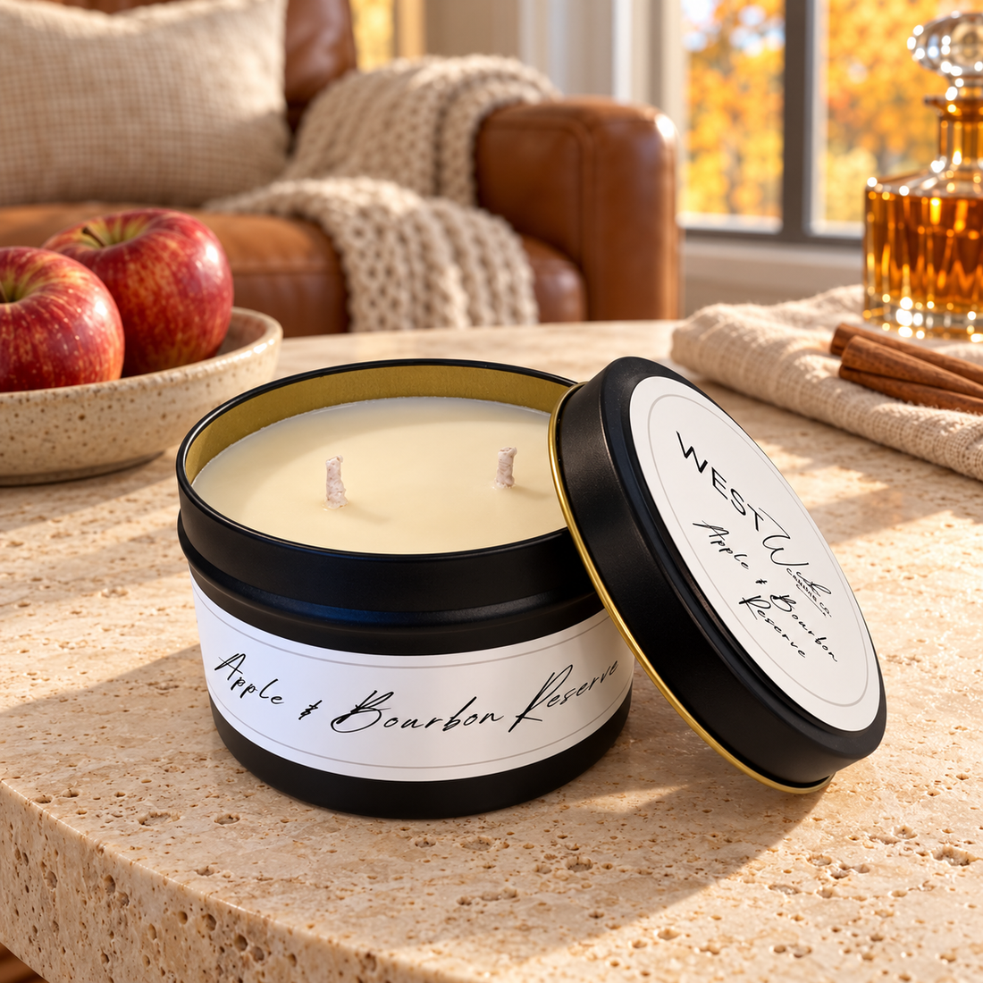 Apple &amp; Bourbon Reserve | Black Luxe Candle