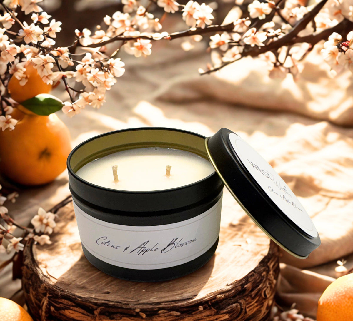 Citrus &amp; Apple Blossom | Black Luxe Candle