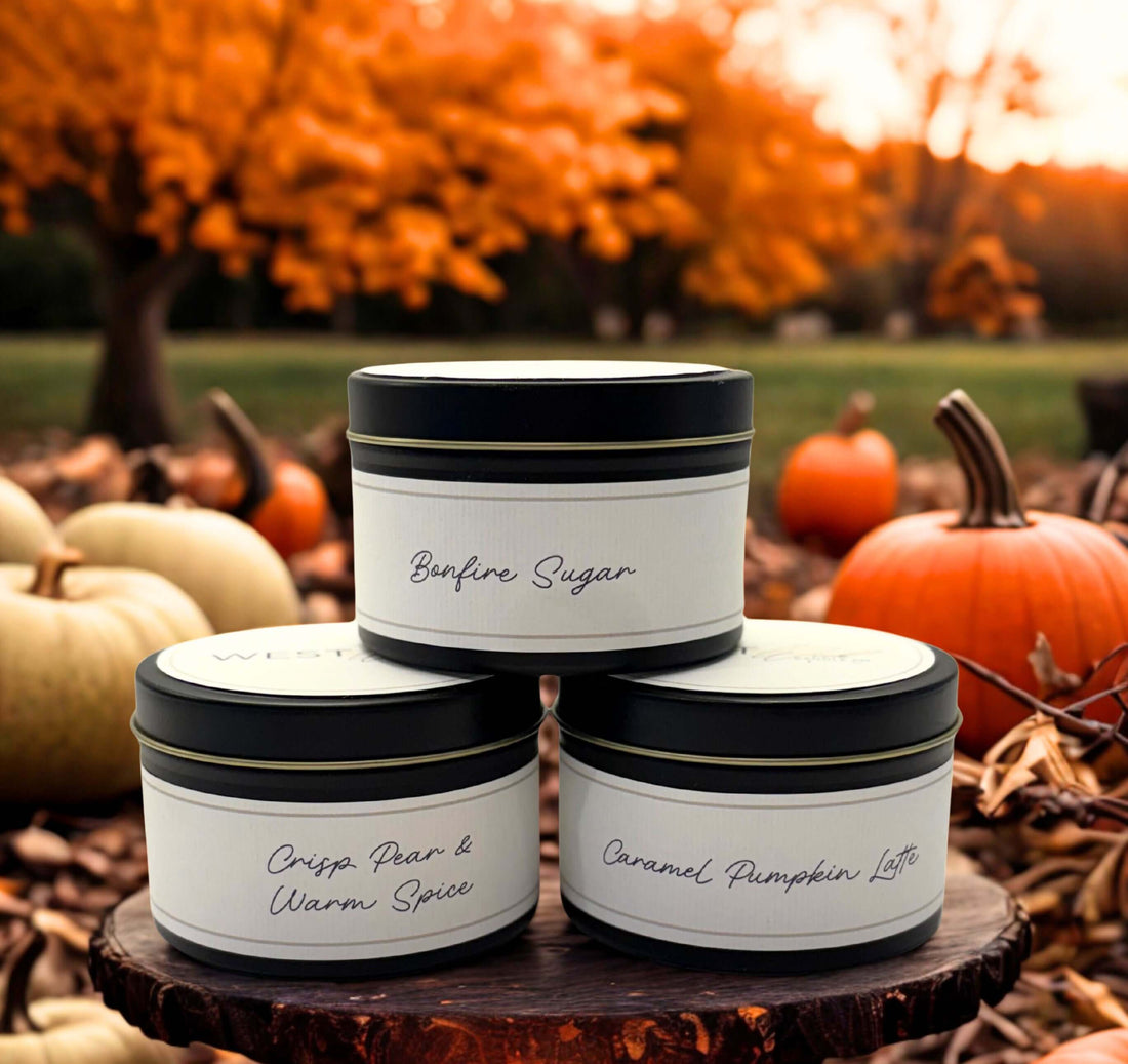 Black Luxe Fall Candle Collection Set