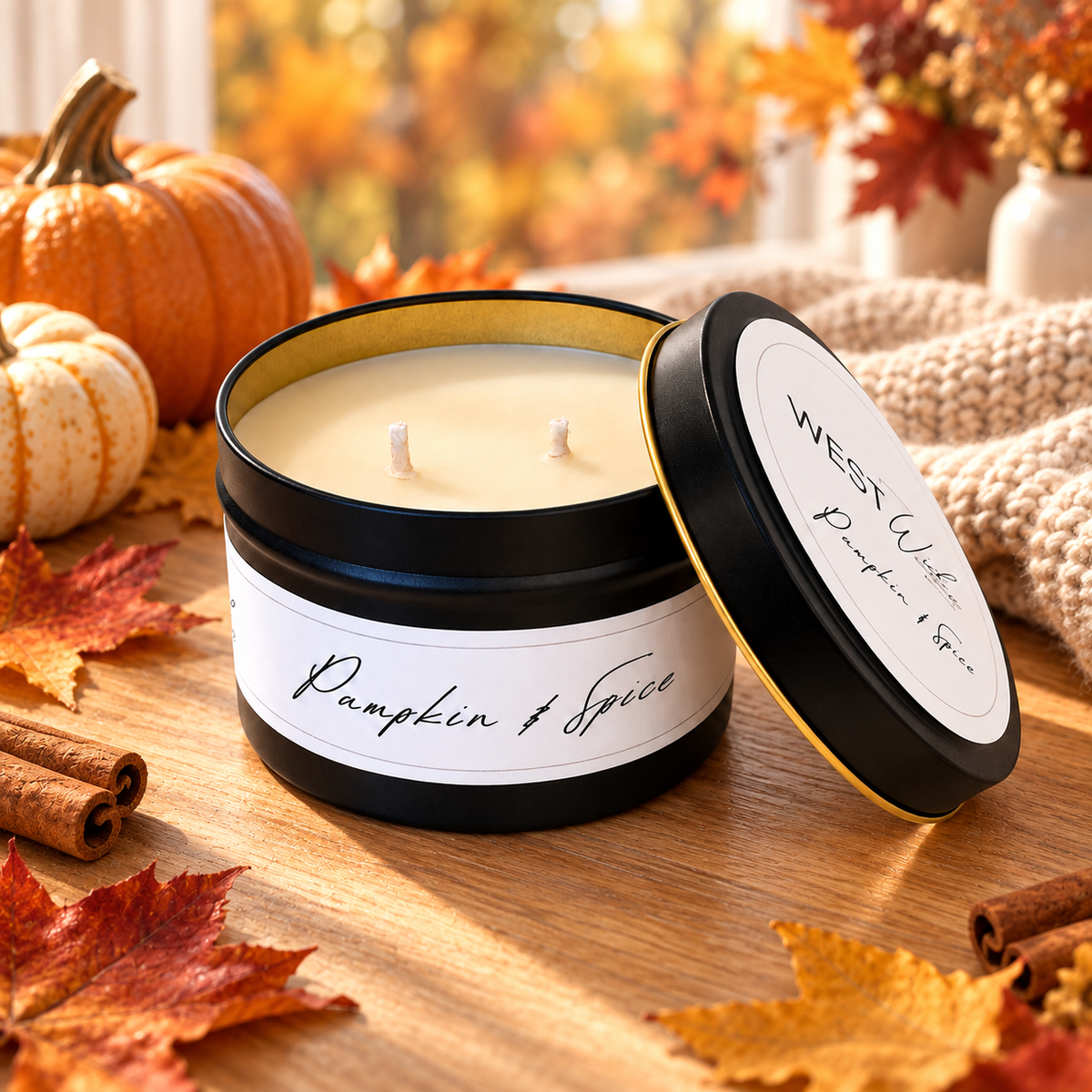 Pumpkin &amp; Spice | Black Luxe Candle