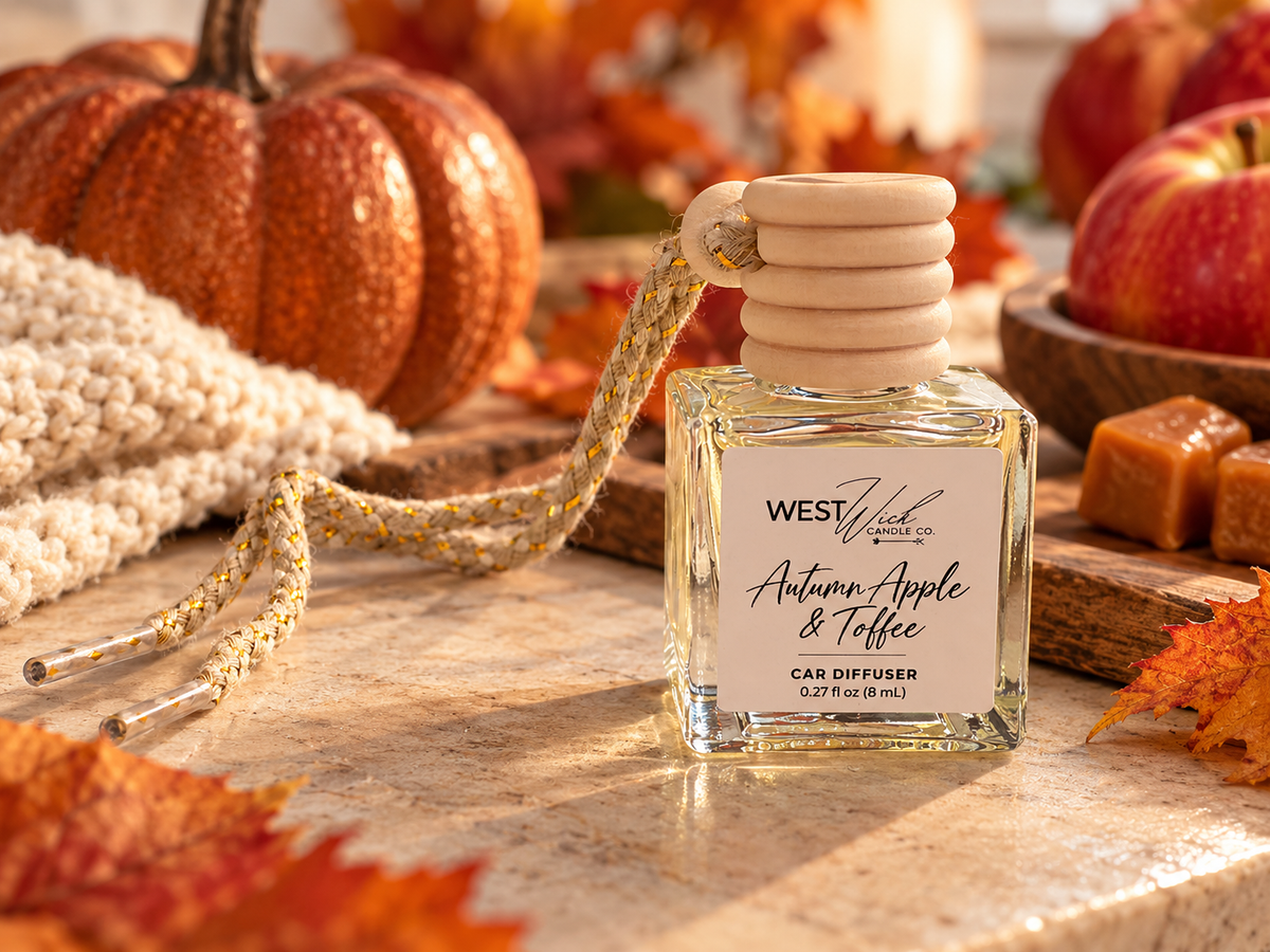 Autumn Apple &amp; Toffee | Car Hanging Reed Diffuser