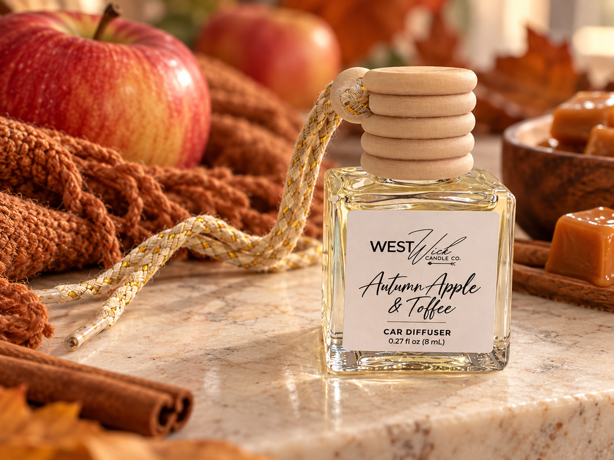 Autumn Apple &amp; Toffee | Car Hanging Reed Diffuser