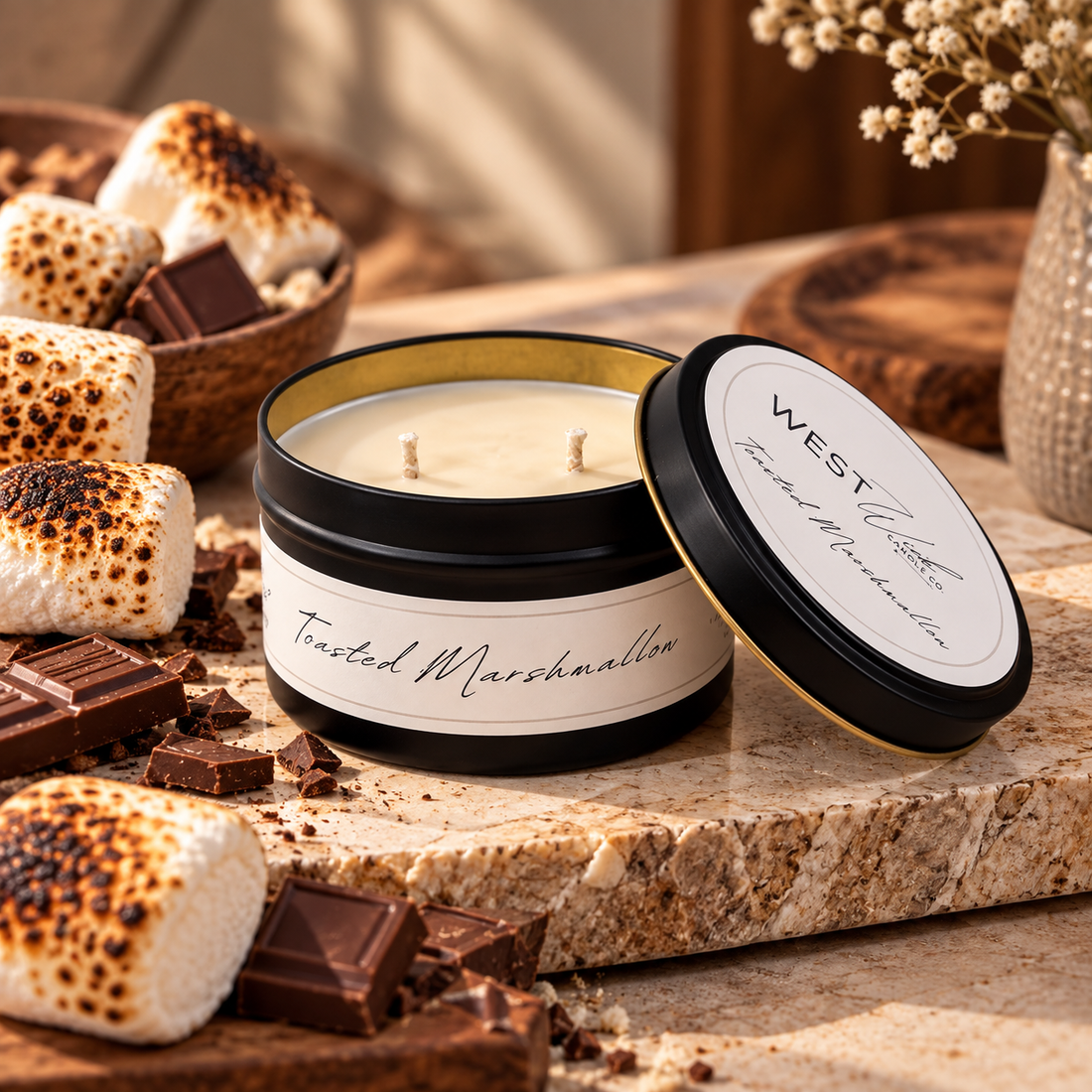 Toasted Marshmallow | Black Luxe Candle
