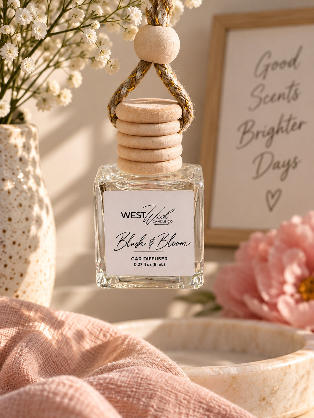 Blush &amp; Bloom | Car Hanging Reed Diffuser