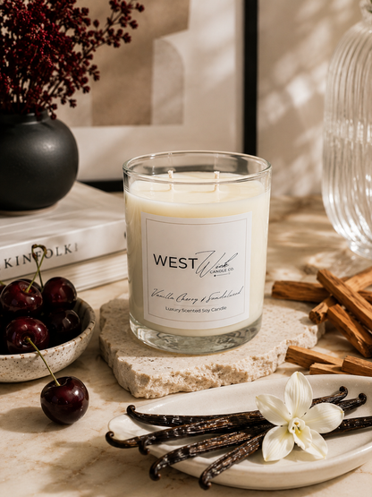 Vanilla Cherry &amp; Sandalwood | Signature Candle