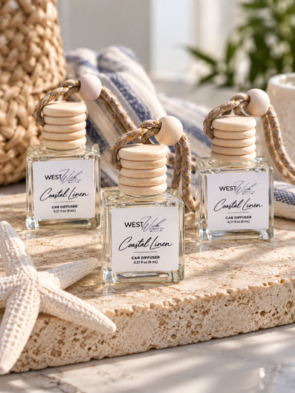 Coastal Linen | Car Hanging Reed Diffuser