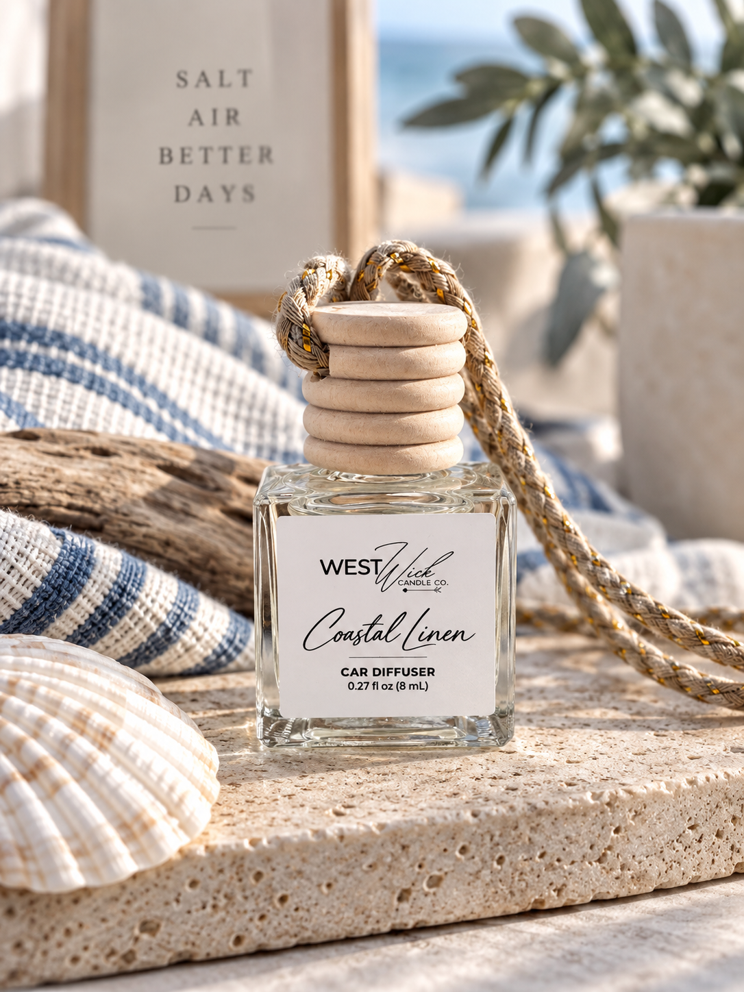 Coastal Linen | Car Hanging Reed Diffuser