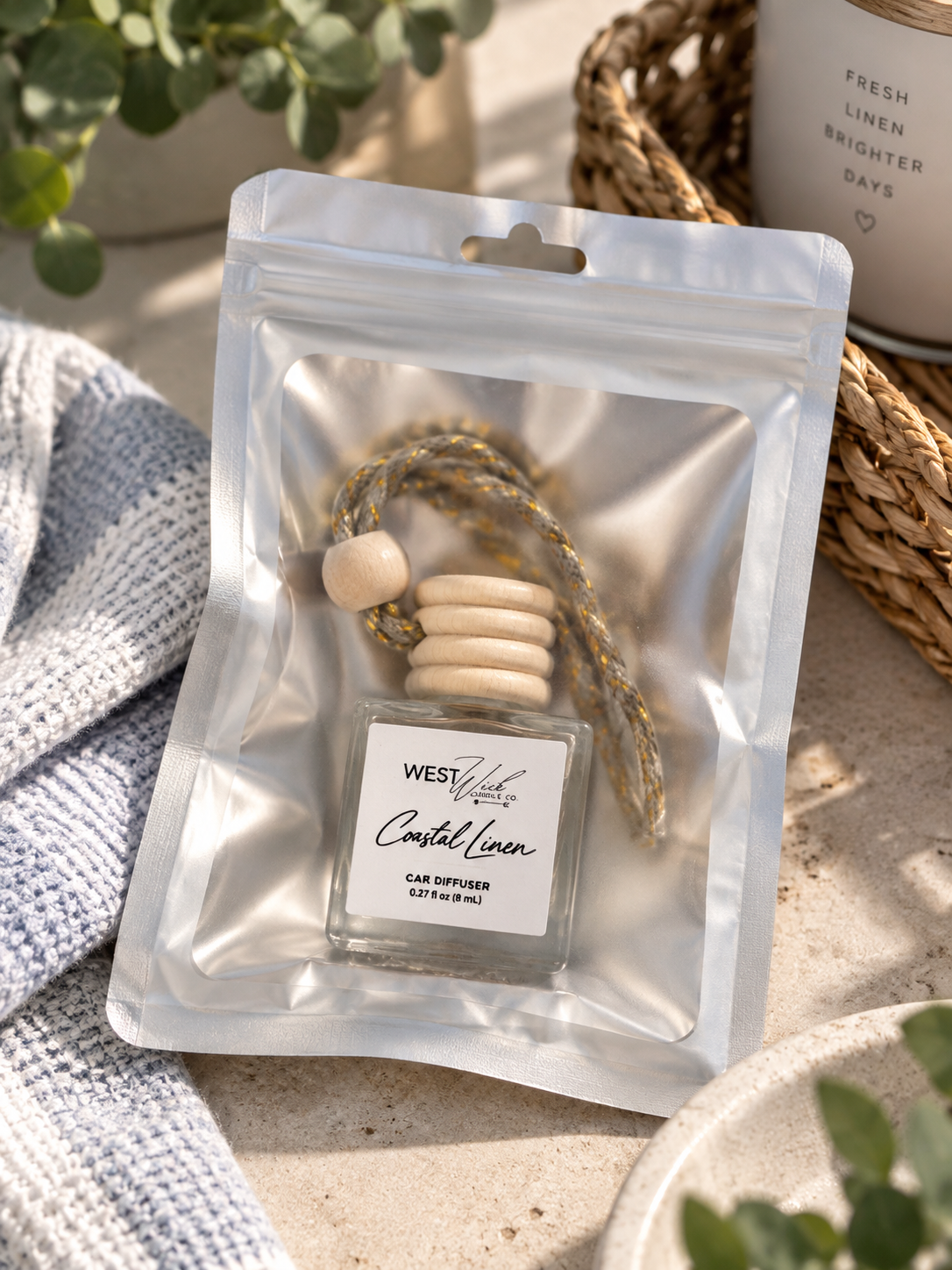 Coastal Linen | Car Hanging Reed Diffuser