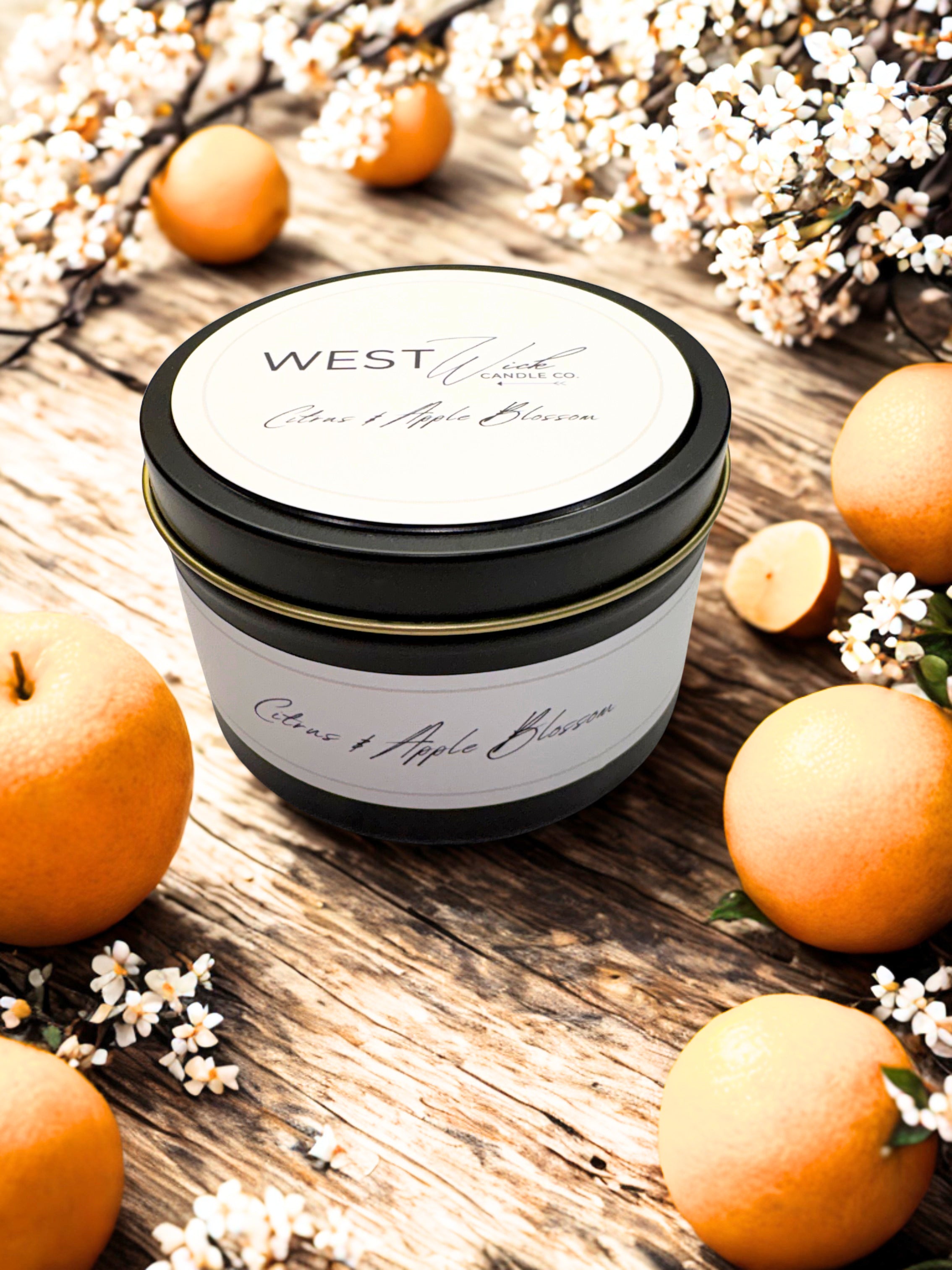 Citrus &amp; Apple Blossom | Black Luxe Candle