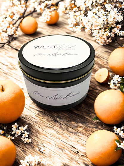Citrus &amp; Apple Blossom Black Luxe Candle