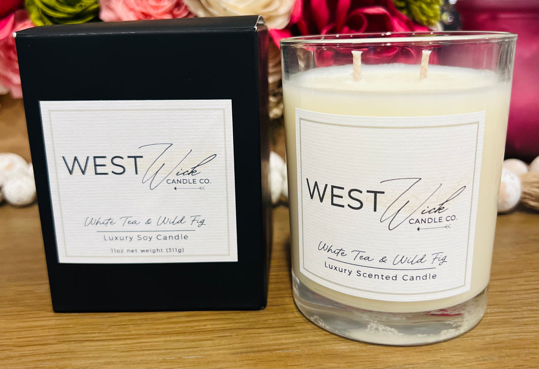 White Tea &amp; Wild Fig Luxury Scented Candle