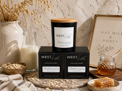 Oat Milk &amp; Honey | Black Matte Signature Candle
