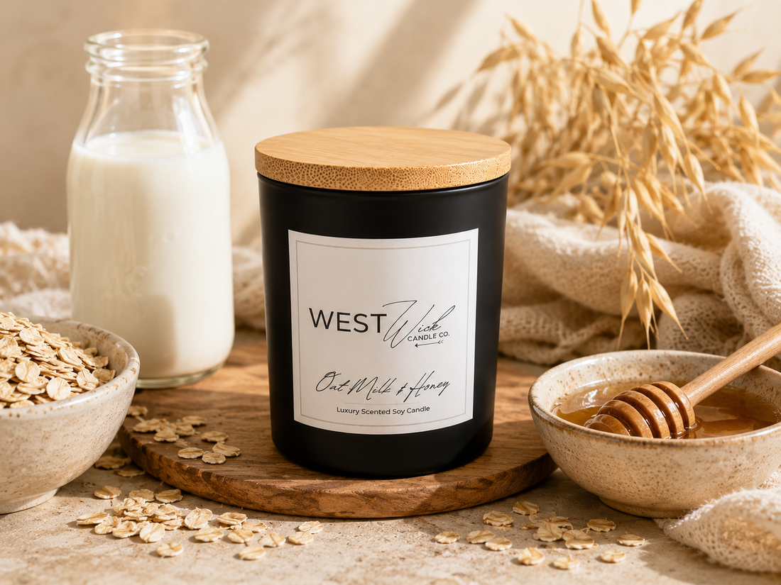 Oat Milk &amp; Honey | Black Matte Signature Candle