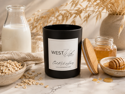 Oat Milk &amp; Honey | Black Matte Signature Candle