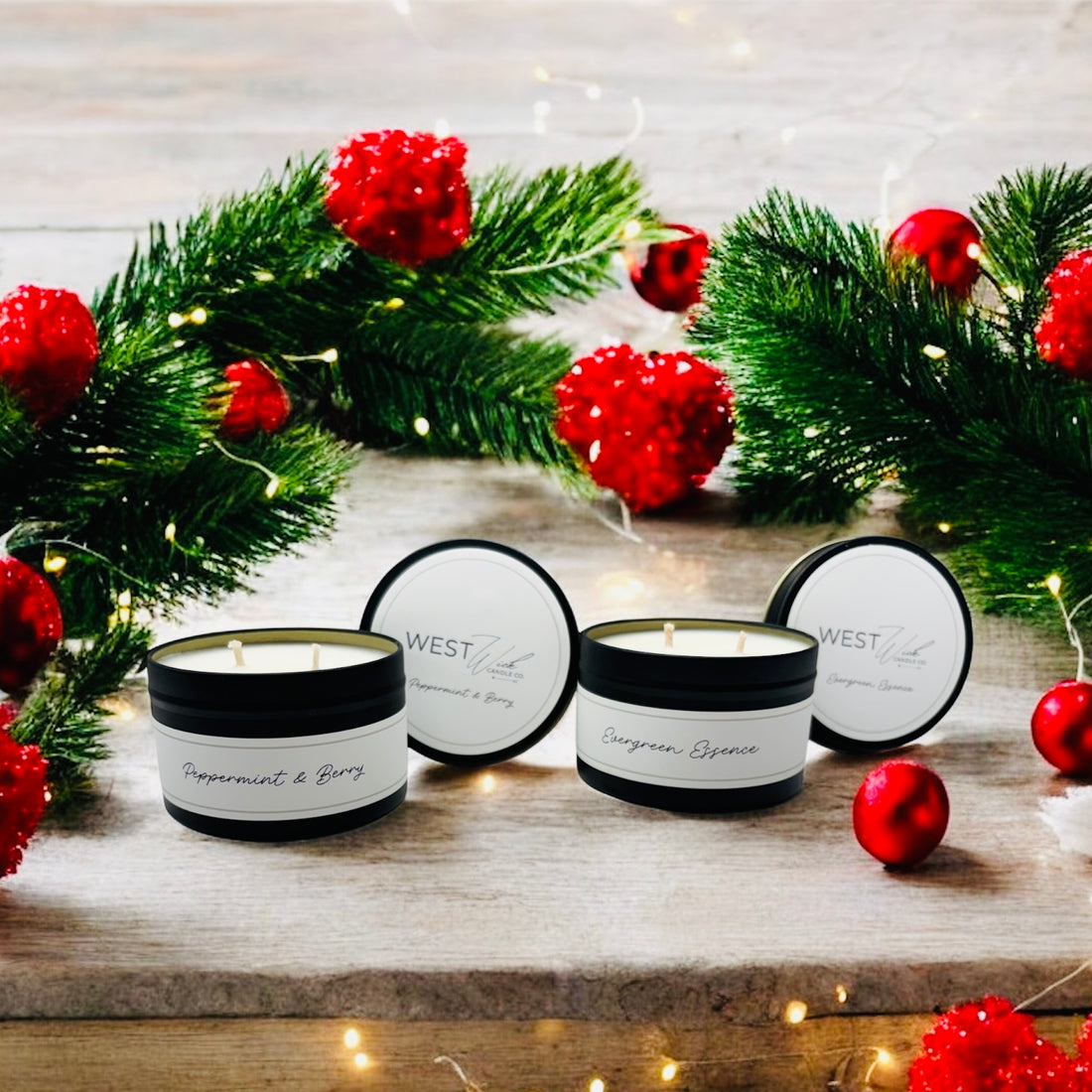 Black Luxe Holiday Candle Set
