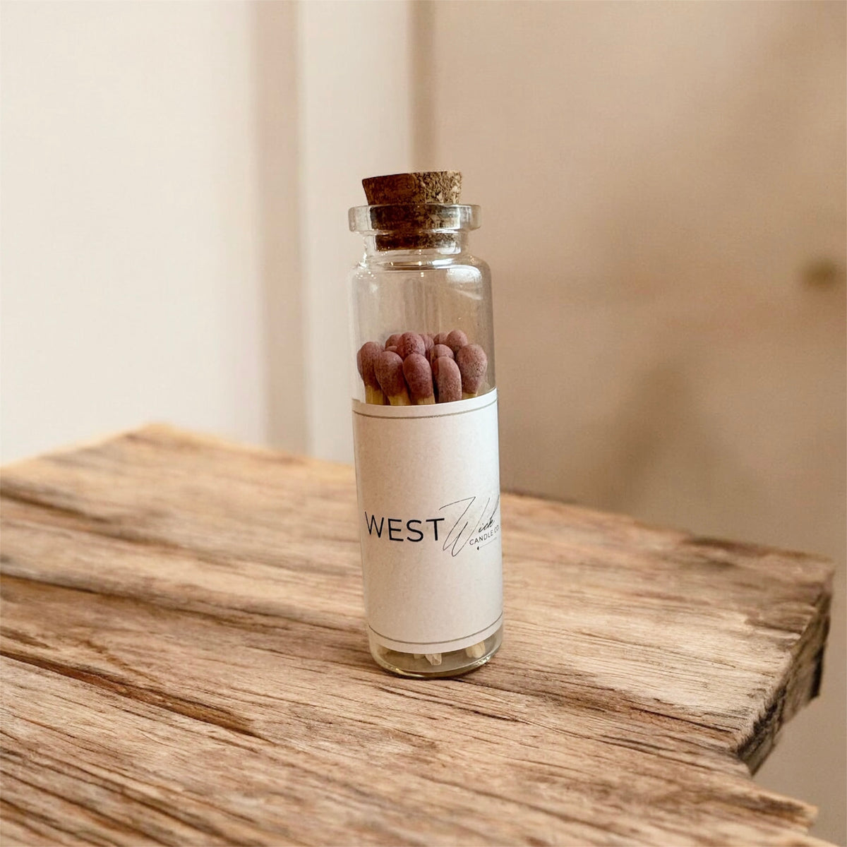 Dusty Rose Matches | Small Corked Vial