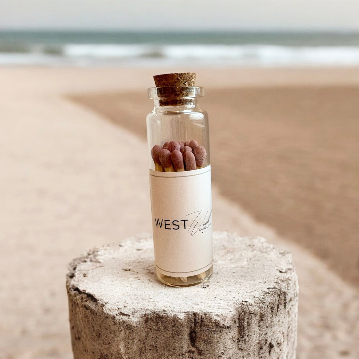 Dusty Rose Matches | Small Corked Vial