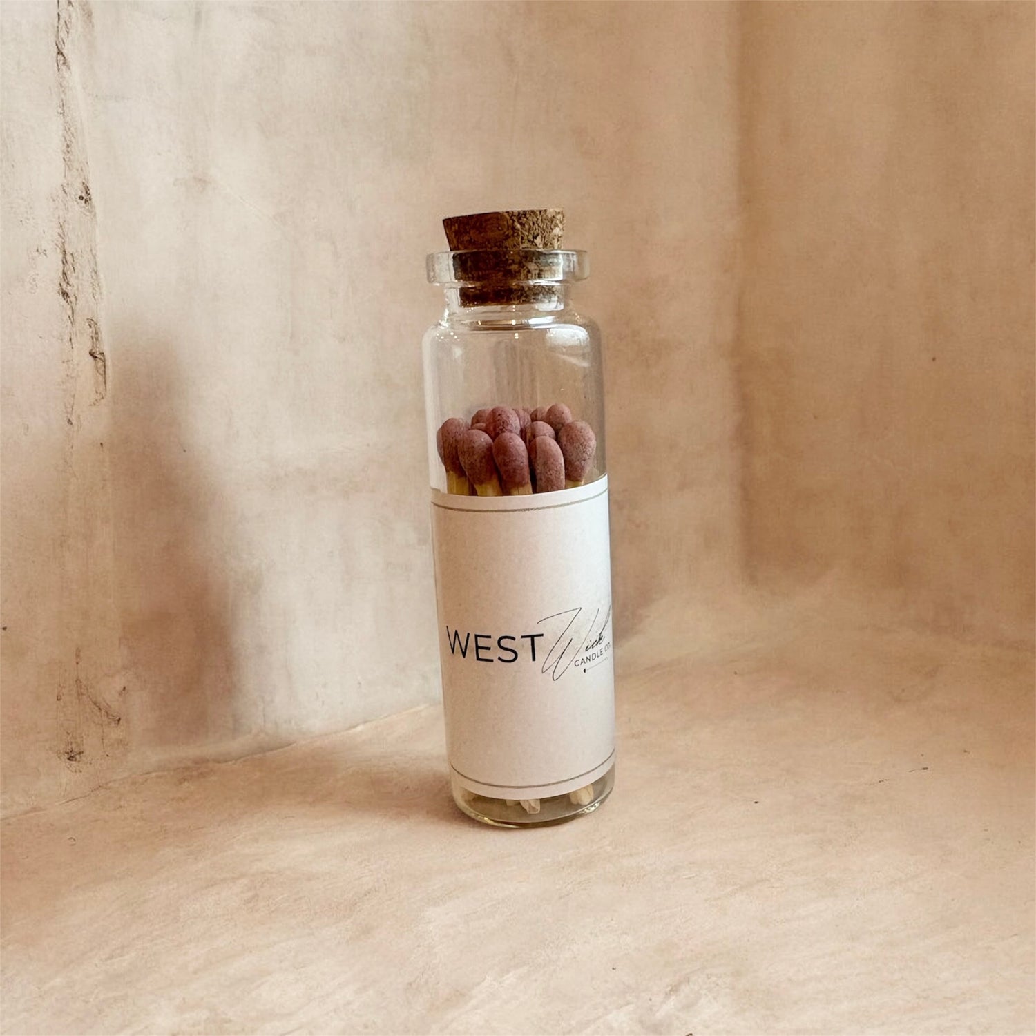 Dusty Rose Matches in Small Corked Vial