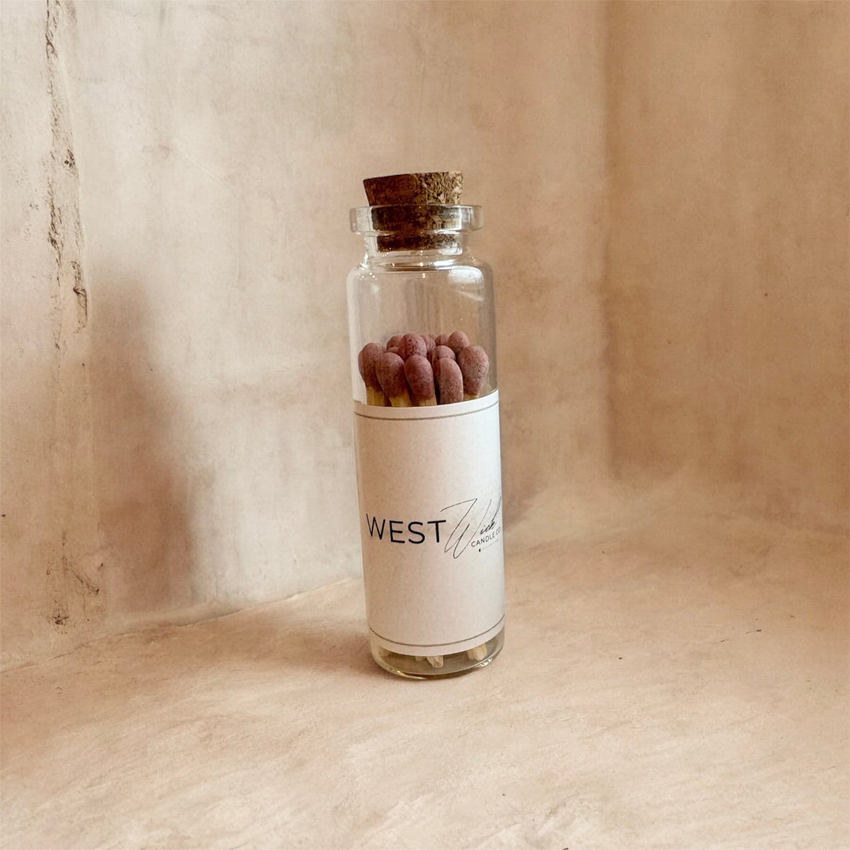 Dusty Rose Matches | Small Corked Vial
