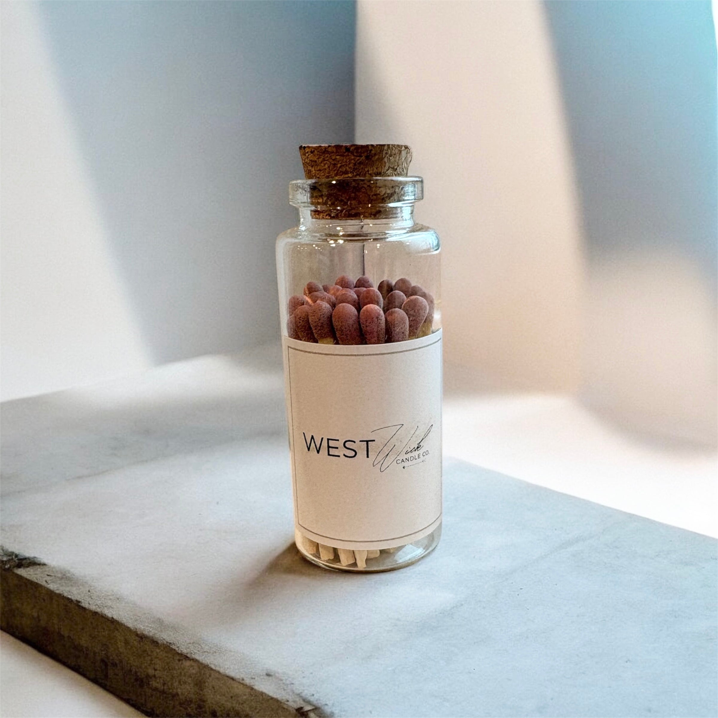 Dusty Rose Matches in Medium Corked Vial