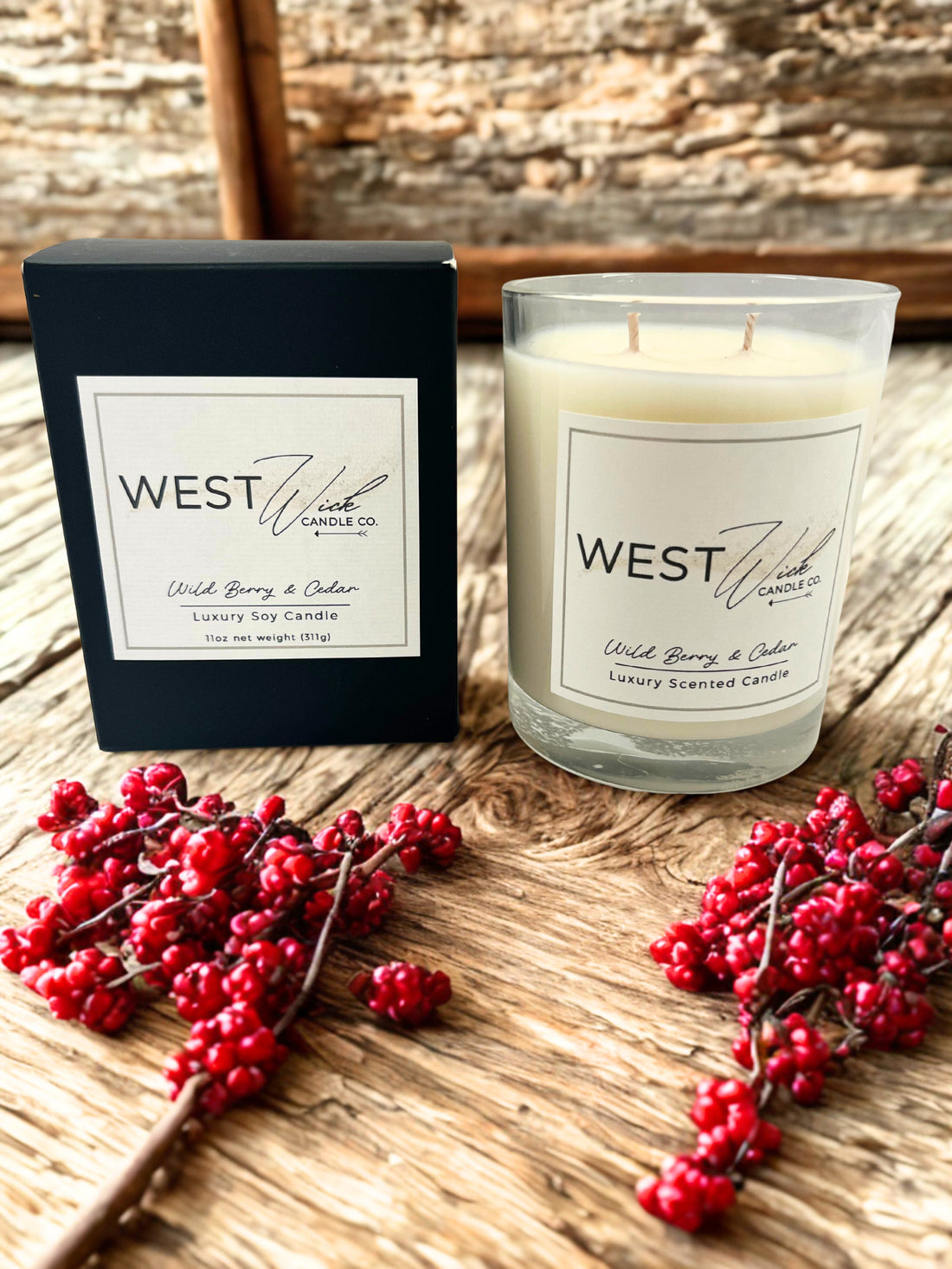 Wild Berry &amp; Cedar Candle
