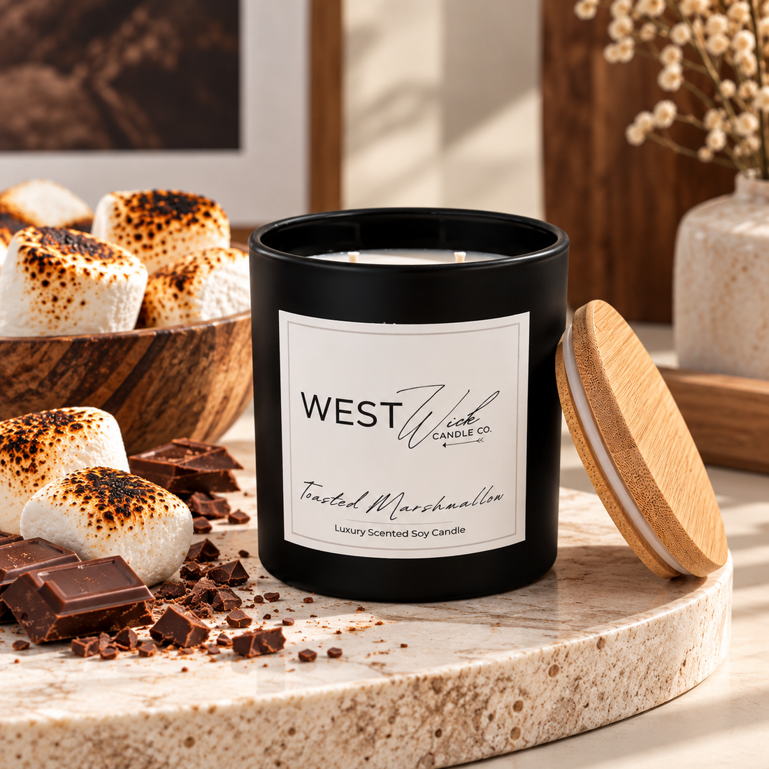 Toasted Marshmallow | Black Matte Signature Candle
